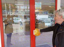 Paul Cornelissen is opening up the door of the workshop at Verdiplein in North Tilburg