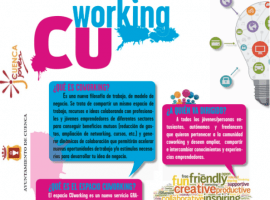Some of the co-working facilities made available in Cuenca by the municipality Co-working leaflet by the Municipality of Cuenca - Cuenca joven
