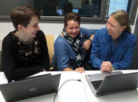 Project Manager Elina Taponen from Metropolia, Development Manager Sini Temisevä from Laurea and Project Designer Elina Salo from the City of Vantaa Project Manager Elina Taponen from Metropolia, Development Manager Sini Temisevä from Laurea and Project Designer Elina Salo from the City of Vantaa